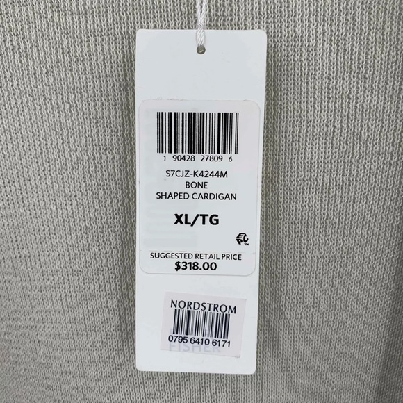 Eileen fisher cardigan, beautiful draped classy ecru sweater cardigan - Picture 4 of 5